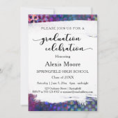 卒業カラフル会ユニーク招待状 招待状 (正面)