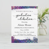 卒業カラフル会ユニーク招待状 招待状 (スタンド正面)