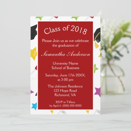 卒業カラフル会 招待状 (スタンド正面)