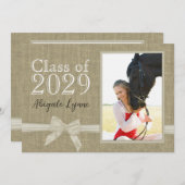 卒業カントリーの恋人の写真 招待状 (正面/裏面)