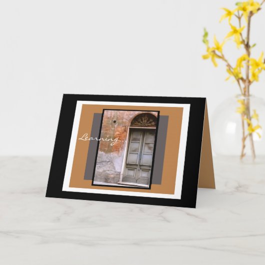 卒業カードの未来への扉 カード (黄色い花)