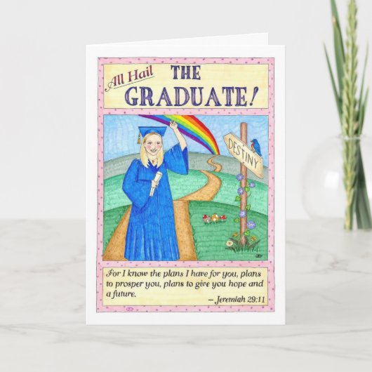 卒業カード万歳 カード (正面)