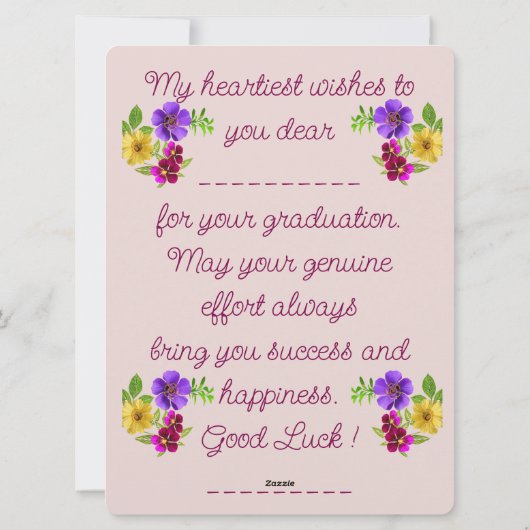 卒業カード シーズンカード (裏面)