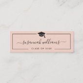 卒業カード |スクリプトモダンバラ挿入カード コーリングカード (正面)