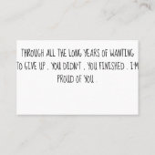 卒業カード 名刺 (裏面)