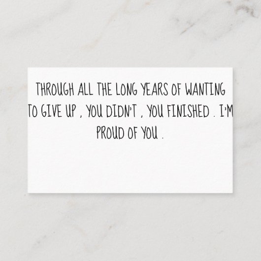 卒業カード 名刺 (裏面)