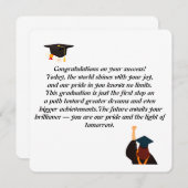  卒業カード | 感動の名言 | ２０２５年卒業生  招待状 (正面/裏面)