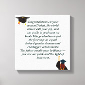 卒業カード | 感動的引用文 | クラス キャンバスプリント (正面)