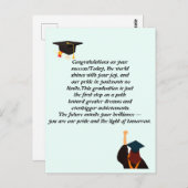 卒業カード | 感動的引用文 | クラス ポストカード (正面/裏面)