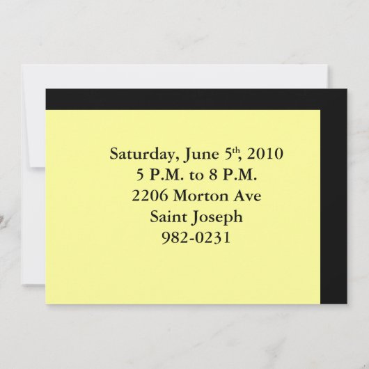 卒業カード 招待状 (裏面)