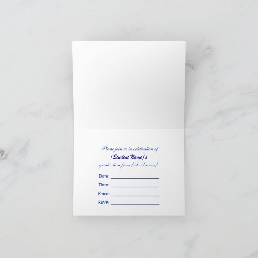 卒業カード – 招待状 (内部)