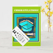 卒業カード-検眼医か眼科医 カード (黄色い花)