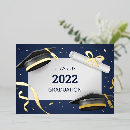 卒業カード 箔シーズンカード (立ち正面)