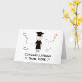 卒業カーパーソナライズされたド カード (黄色い花)