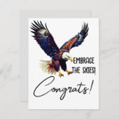 卒業カーパーソナライズされたド、ソアリングイーグルデザイン (正面/裏面)