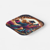 卒業ガールオンホースファンシーカスタム ペーパープレート (傾斜あり)