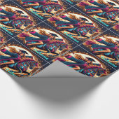 卒業ガールオンホースファンシーカスタム ラッピングペーパー (角)