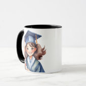 卒業ガールマグ,グラードギフト,名パーソナライズされた前 マグカップ (正面左)