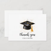 卒業キャップおよびタッセル サンキューカード (正面/裏面)
