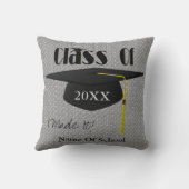 卒業キャップかわいいパーソナライズされた クッション (裏面)