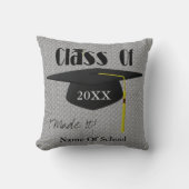 卒業キャップかわいいパーソナライズされた クッション (正面)