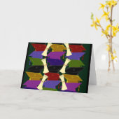 卒業キャップかわいい学者の漫画 カード (黄色い花)