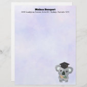 卒業キャップがかわいいコアラ レターヘッド (正面/裏面)