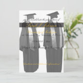 卒業キャップとガウンパーティの招待状 招待状 (スタンド正面)