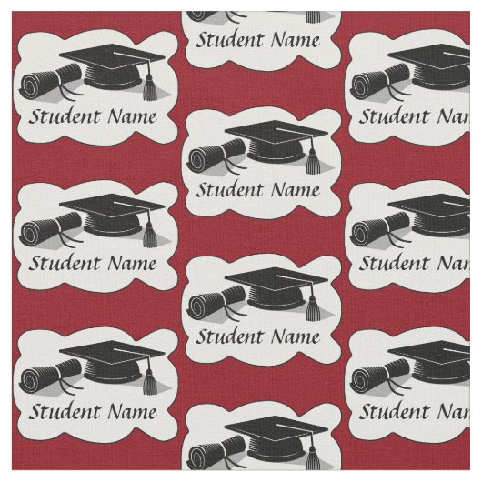 卒業キャップと卒業証書 ファブリック (クローズアップ)