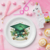 卒業キャップと卒業証書 ペーパープレート (パーティー)