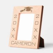 卒業キャップと卒業証書 レーザー彫刻フレーム (左)