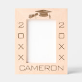 卒業キャップと卒業証書 レーザー彫刻フレーム (正面)