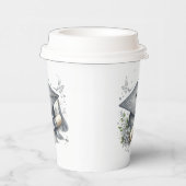 卒業キャップと卒業証書 紙コップ (右)