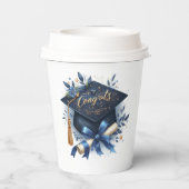 卒業キャップと卒業証書 紙コップ (裏面)