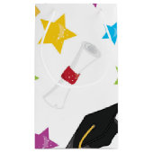 卒業キャップと星 スモールペーパーバッグ (裏面)