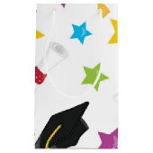 卒業キャップと星 スモールペーパーバッグ (正面)