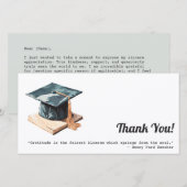 卒業キャップと本 サンキューカード (正面/裏面)