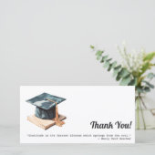 卒業キャップと本 サンキューカード (スタンド正面)