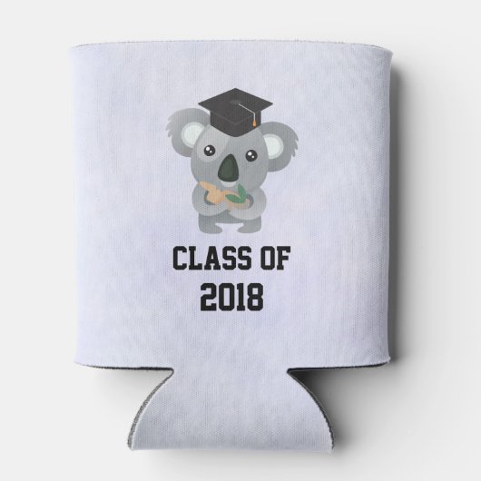 卒業キャップのコアラ熊のクラス 缶クーラー (裏面)