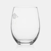 卒業キャップをマスター ステムなしワイングラス (左)