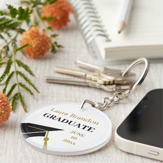 卒業キャップキーチェーン キーホルダー (正面右)