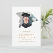 卒業キャップゴールデン1写真卒業 案内状 (スタンド正面)