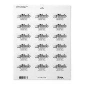 卒業キャップシック差出人住所 ラベル (フルシート)