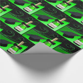 卒業キャップシャンパンボトルボウタイ ラッピングペーパー (角)