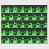 卒業キャップシャンパンボトルボウタイ ラッピングペーパー (フラット)