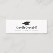 卒業キャップスクモダンリプト名の呼び出し スキニー名刺 (正面)