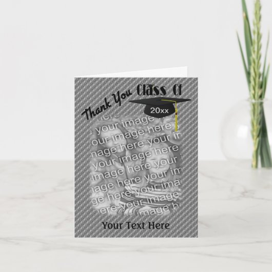 卒業キャップタッセルサンキューフォトカード サンキューカード (正面)