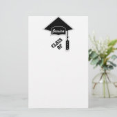 卒業キャップテンプレート 便箋 (スタンド正面)