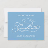 卒業キャップパウダーブルー ノートカード (正面)