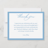 卒業キャップパウダーブルー ノートカード (裏面)